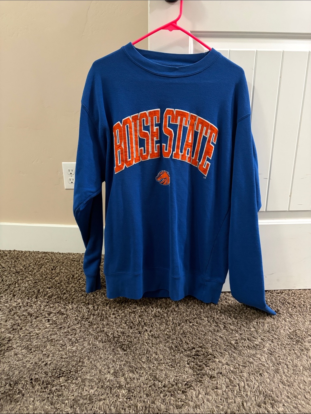 J. America Royal Blue Sweatshirt with Orange and White Logo